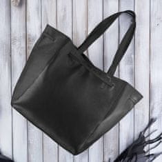 PAOLO PERUZZI Dámská kabelka přes rameno Black Shopper Handbag Leather