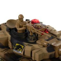 Kruzzel Řízený tank R/C na dálkové ovládání - světelné a zvukové efekty.