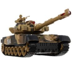 Kruzzel Řízený tank R/C na dálkové ovládání - světelné a zvukové efekty.