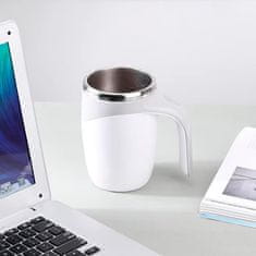 Netscroll Termoska s míchačkou nápojů, šálek na kávu, termoska na kávu nebo kakao, ideální pro kávu v prášku, ideální pro každý pracovní stůl, MixMug