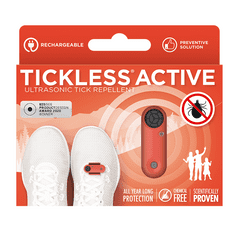 Tickless ACTIVE - ultrazvukový odpuzovač klíšťat - Korálová