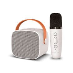 maXlife MXKS-100 Bluetooth Karaoke mikrofon + reproduktor, bílý