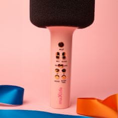 maXlife MXBM-600 Bluetooth Karaoke mikrofon, růžový