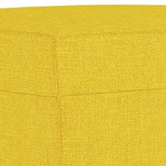 shumee 3dílná sedací souprava s poduškami světle žlutá textil