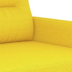 shumee 2dílná sedací souprava s polštáři světle žlutá textil