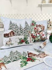 Dům Vánoc Gobelínové vánoční prostírání s motivem Zimní krajina 33x53 cm