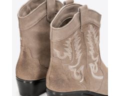 Wittchen Dámské krátké semišové boty s výšivkou