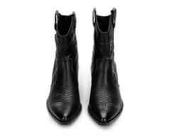 Wittchen Dámské krátké kožené kovbojské boty s výšivkou