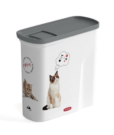 eoshop kontejner na krmivo 1,5 kg/2L - potisk kočka