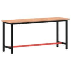 Vidaxl Pracovní stůl 180 x 55 x 81,5 cm masivní bukové dřevo a kov