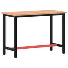 Vidaxl Pracovní stůl 115 x 55 x 81,5 cm masivní bukové dřevo a kov