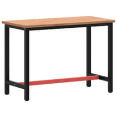 Greatstore Pracovní stůl 115 x 55 x 81,5 cm masivní bukové dřevo a kov