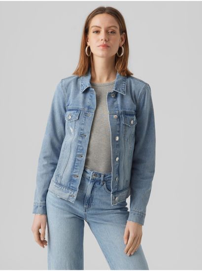 Vero Moda Světle modrá dámská džínová bunda VERO MODA Zorica