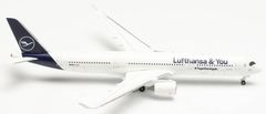 Herpa A350-941, Lufthansa "2018s" Colors w. "Lufthansa & You, #TogetherAgain" Tittles, "Braunschweig", Německo, 1/500
