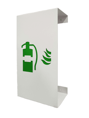 Červinka Nástěnný kryt pro hasicí přístroj Huracan bílý se zeleným
