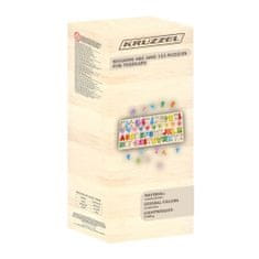 Kruzzel Dřevěná skládačka abeceda, čísla ISO 10979