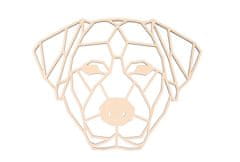 Čisté dřevo Dřevěný geometrický obraz - Labradorský retrívr 30 cm