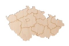 Čisté dřevo Dřevěná mapa České republiky