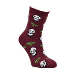VIO Dětské bambusové barevné froté ponožky Panda 8500923 3pack, růžová/fialová, 35-38