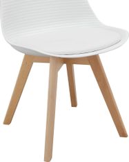 Danish Style Jídelní židle Armin (SET 2 ks), plast, bílá