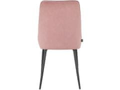 Danish Style Jídelní židle Maya (SET 2 ks), samet, růžová