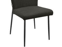 Danish Style Jídelní židle Oita (SET 2 ks), textil, tmavě šedá