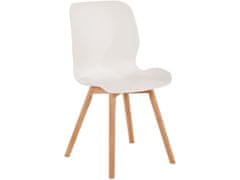 Danish Style Jídelní židle Lance (SET 2 ks), plast, bílá