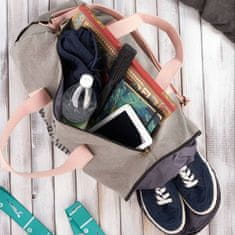 PAOLO PERUZZI Dámská sportovní taška Grey Cotton Travel Bag