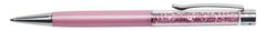 ART CRYSTELLA Kuličkové pero "Touch", růžová, bílé krystaly SWAROVSKI, 14 cm, 1805XGT552