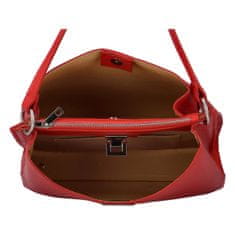 Delami Vera Pelle Jedinečná dámská kožená kabelka Vapeta, červená