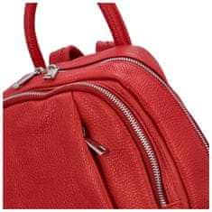 Delami Vera Pelle Luxusní dámský kožený batůžek Orfeo, červená