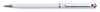 Kuličkové pero "SWS SLIM", bílá, růžový krystal SWAROVSKI, 13 cm, 1805XGS560