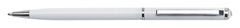 ART CRYSTELLA Kuličkové pero "SWS SLIM", bílá, bílý krystal SWAROVSKI, 13 cm, 1805XGS559