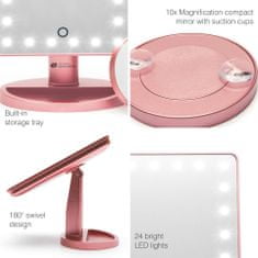 RIO 24 LED TOUCH DIMMABLE COSMETIC MIRROR - Rose gold