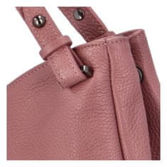 Delami Vera Pelle Krásná kožená kabelka přes rameno Ines, růžová