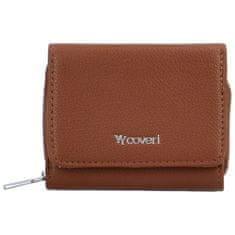 Coveri WORLD Malá dámská koženková peněženka Rossalinn, hnědá