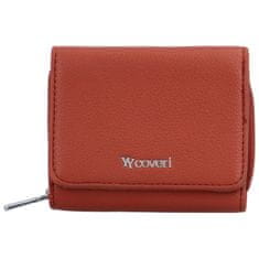 Coveri WORLD Malá dámská koženková peněženka Rossalinn, cihlová červená