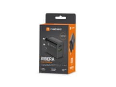 Natec Universální nabíječka RIBERA 20W 1X USB-A + 1X USB-C, černá