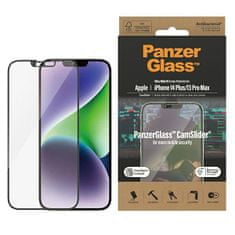 PanzerGlass Tvrzené sklo UWF CamSlider AB pro iPhone 14 Plus/13 Pro Max - Černá KP28926