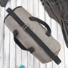 PAOLO PERUZZI Pánská sportovní taška přes rameno Bavlněné plátno E-11-Mc Grey