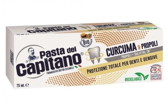Pasta Del Capitano CURCUMA & PROPOLI - zubní pasta antibakteriální s kurkumou a propolisem 75 ml