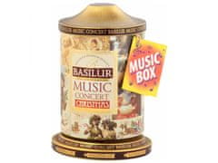 sarcia.eu BASILUR Music Concert Christmas - Černý sypaný cejlonský čaj, plechovka s hrací skříňkou, vánoční čaj 100g x3
