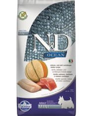 Farmina Granule pro psy N&D dog OCEAN (GF) adult mini, losos, treska a meloun 7 kg