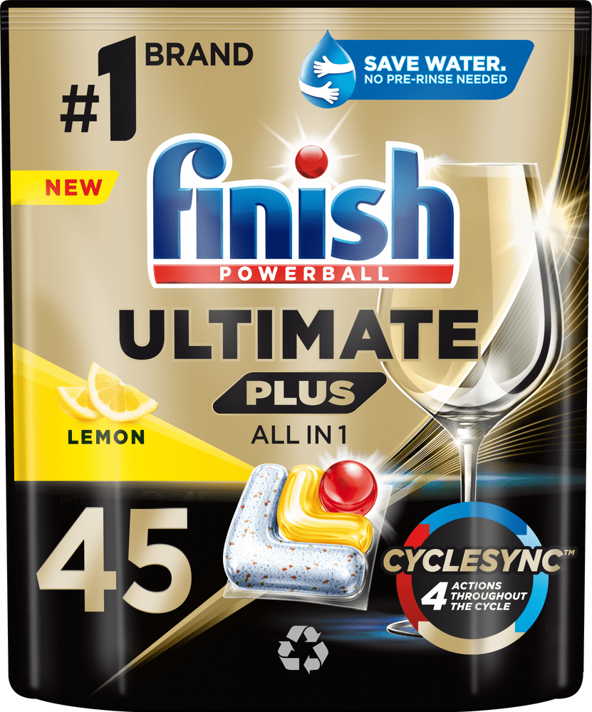 Levně Finish Ultimate Plus All in 1 kapsle do myčky nádobí Lemon 45 ks
