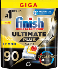 Ultimate Plus All in 1 kapsle do myčky nádobí Lemon 90 ks