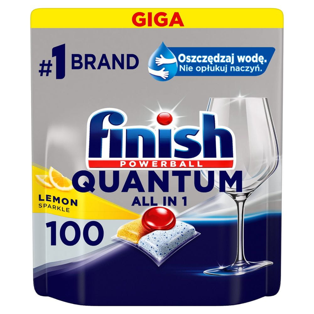 Levně Finish Quantum All in 1 kapsle do myčky nádobí Lemon Sparkle 100 ks