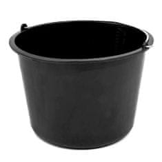 Stavební kbelík kbelík na maltu kbelík na maltu 12 L staveništní kbelík na omítku 31 cm kbelík na cement černý kbelík kbelík na vodu