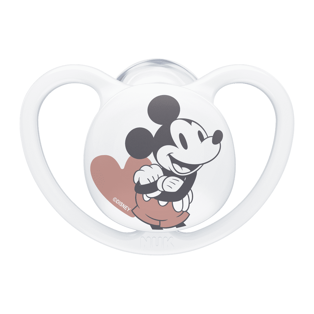 Levně Nuk Dudlík Space Disney Mickey 0-6m BOX bílá