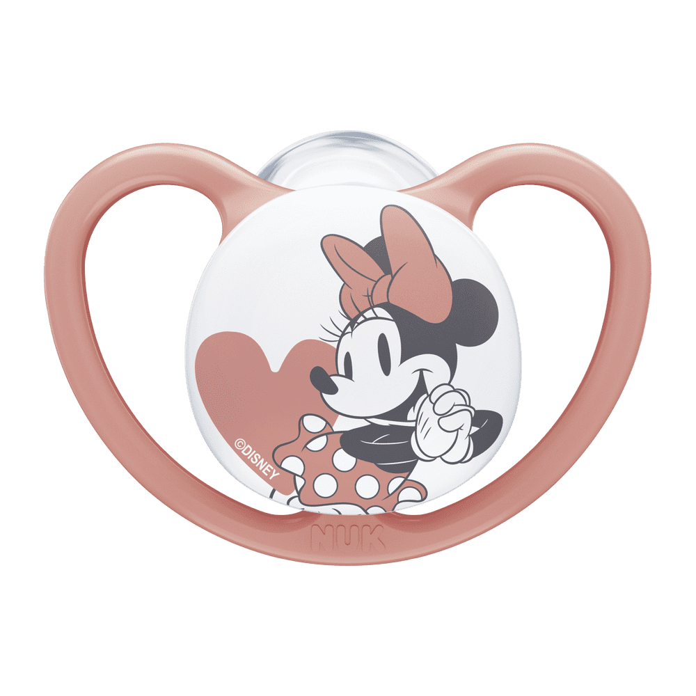 Levně Nuk Dudlík Space Disney Mickey 0-6m BOX červená