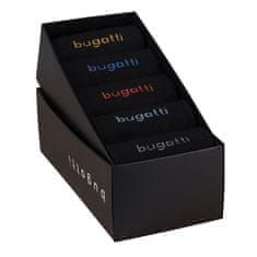 Bugatti 5 PACK - pánské ponožky 6260X-610 black (Velikost 39-42)